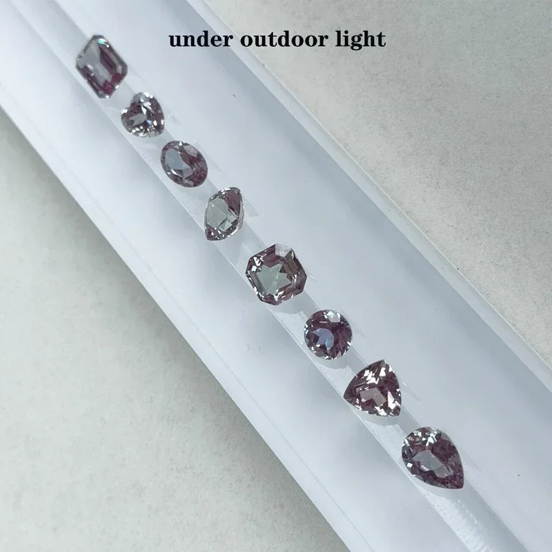 Alexandrite Lab Grown Gemstone Change Color Stone DIY Charms Ring Necklace Earrings Main Materials Selectable with Certificate