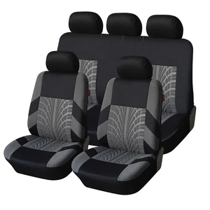 Tire track pressing car seat covers universal cloth car suv van automotive interior copper airbag compatible 10 Main Sales Car Bank Covers - №1