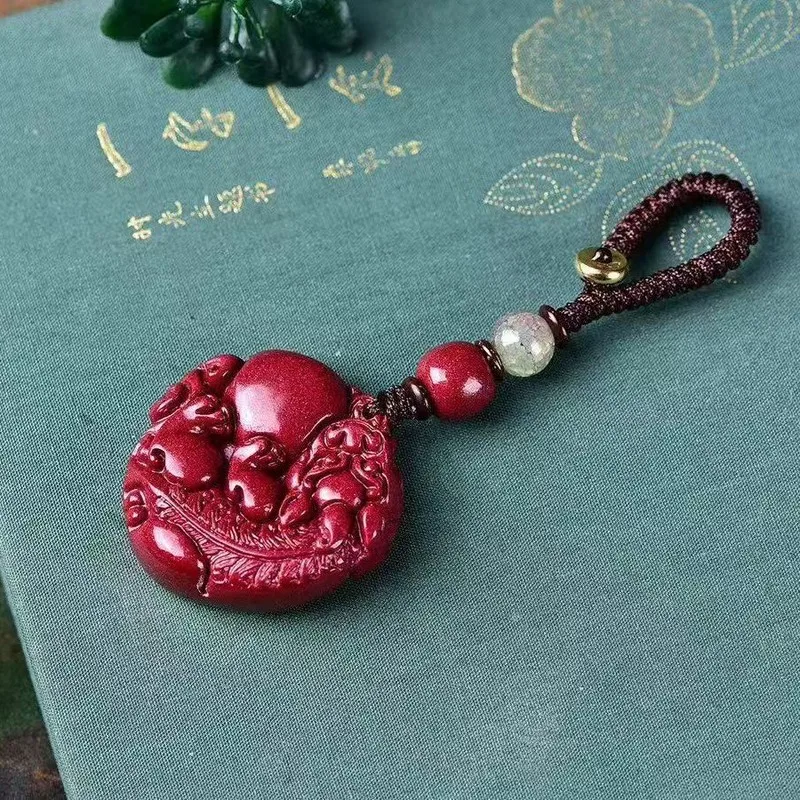 High-Copper , Pixiu Keychain, Car Pendant, Natural Mineral