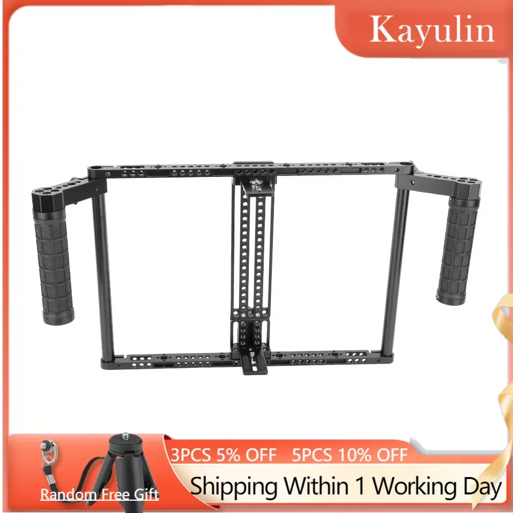 Kayulin Monitor Cage Height-Adjustable Monitor Cage with Handgrips for 5