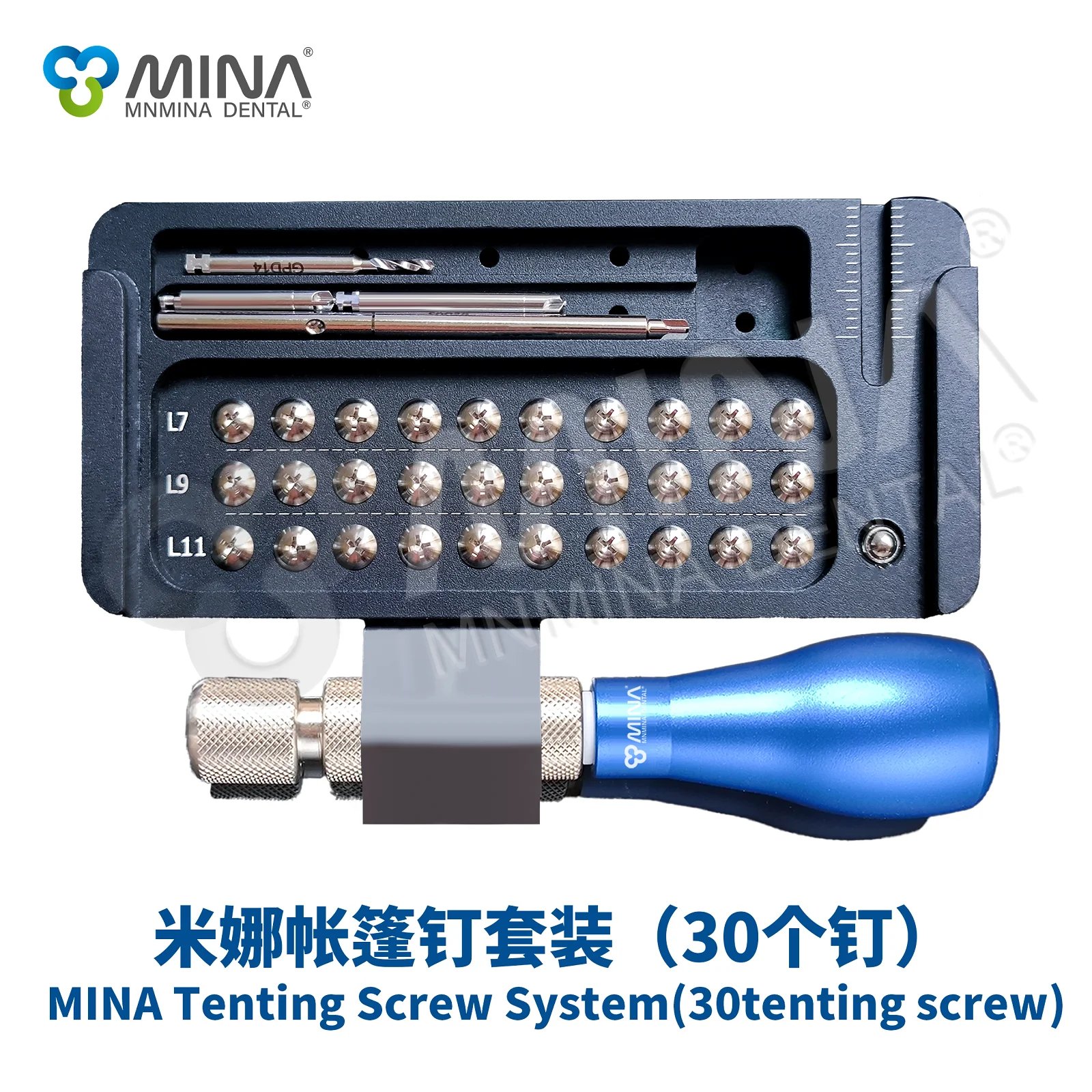 MINA Manufacturer Direct Can Be Customized Sales Dental Implant Kit 20 30 Piece Tenting Screw System