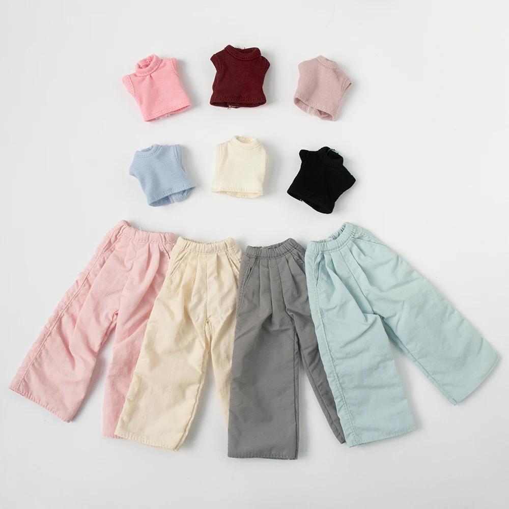 Ropa Blythe, chaleco de moda, Tops, pantalones cortos de mezclilla, pantalones casuales, cinturón Multicolor para Licca Azones Ob22 24 Ker YMY, accesorios para muñecas