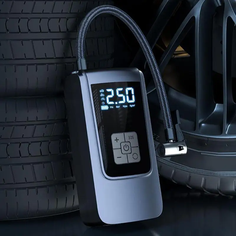 EAFC Neuer kabelloser Auto-Luftkompressor, elektrische Reifenpumpe für Motorrad, Fahrrad, Boot, Auto, Reifen, Bälle, aufblasbar – Detail 1