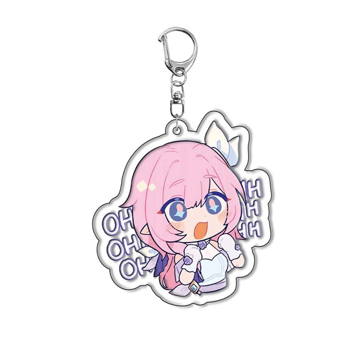 Anime Acrylic Keychain Elysia Cute y2k Cartoon Character Pendant, Suitable for Bags and Keys,cosplay gifts Perfect Gift for Fans