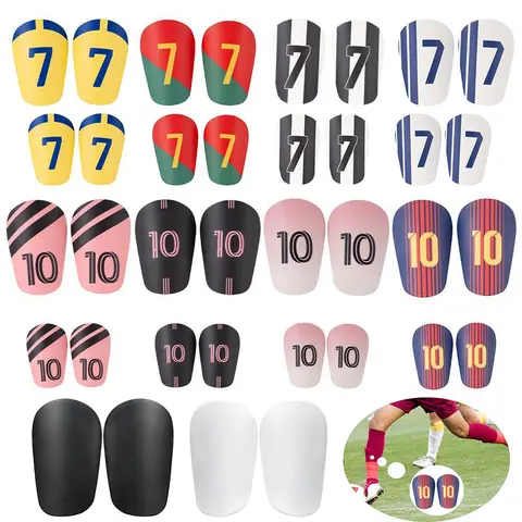 2 adet Mini futbol Shin Pad plastik futbol Guard bacak koruyucu futbol eğitimi için Shank kurulu çocuk yetişkin nefes dizlik