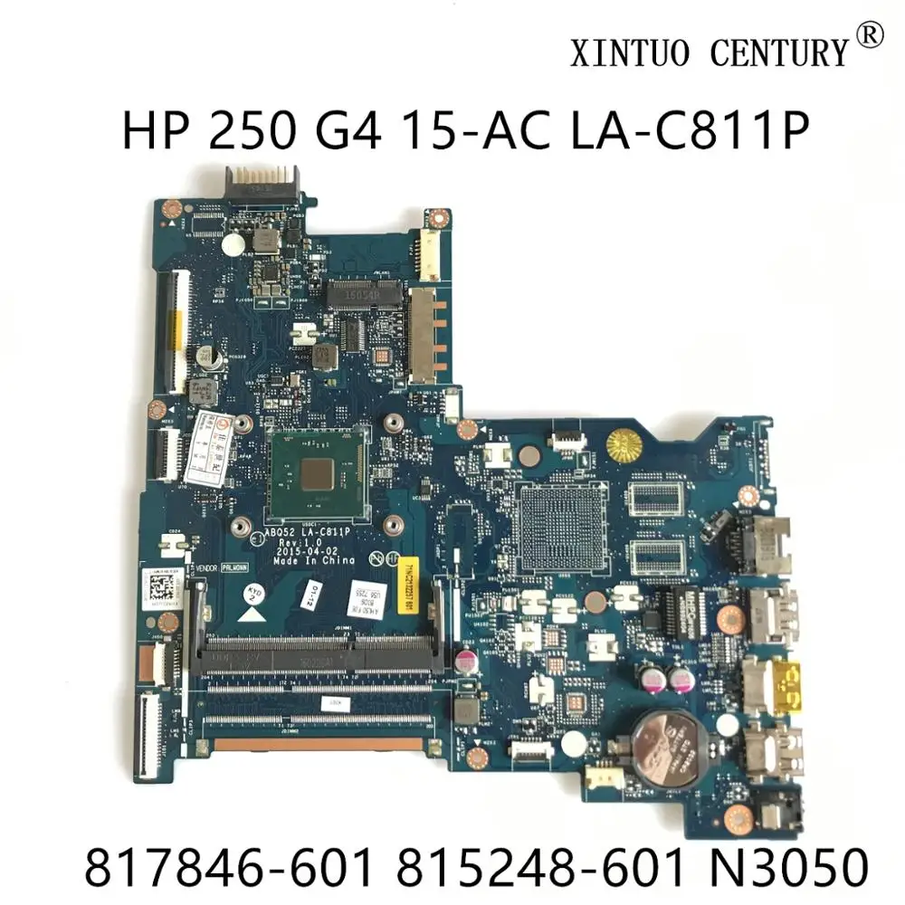 

817846-501 815248-501 817846-601 815248-601 For HP 250 G4 15-AC Motherboard ABQ52 LA-C811P W/ N3050 100% tested working