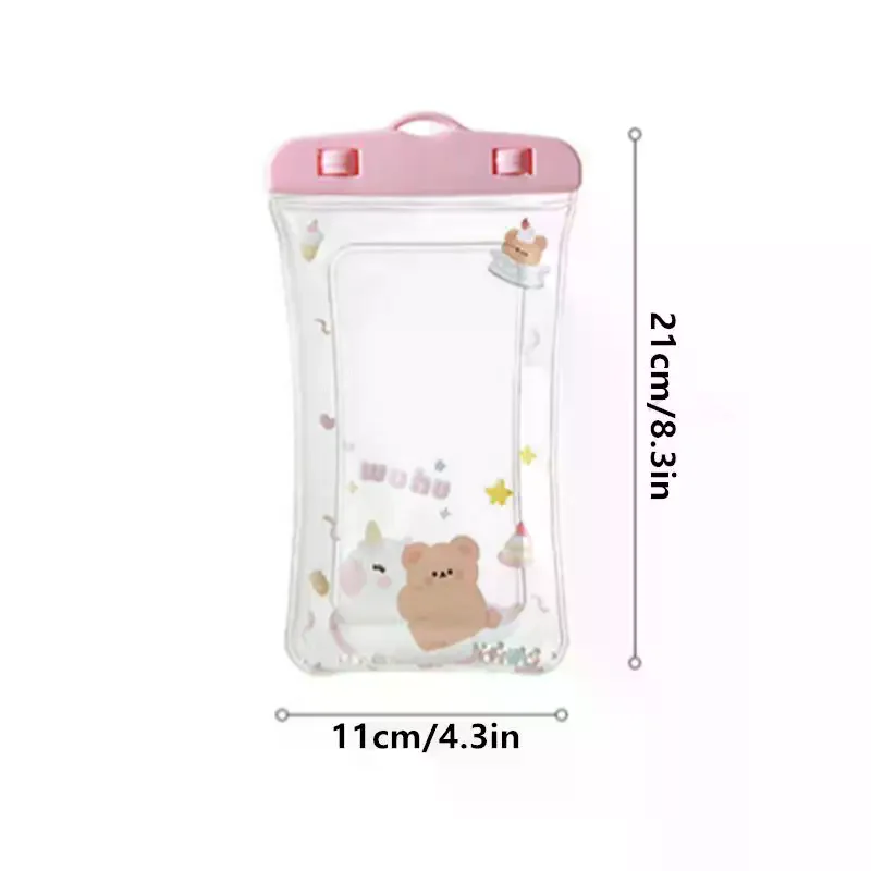 Cartoon Full View Waterproof Case For Phone Underwater Snow Rainforest Transparent Dry Bag Swimming Pouch Big Mobile Phone Cover view 5