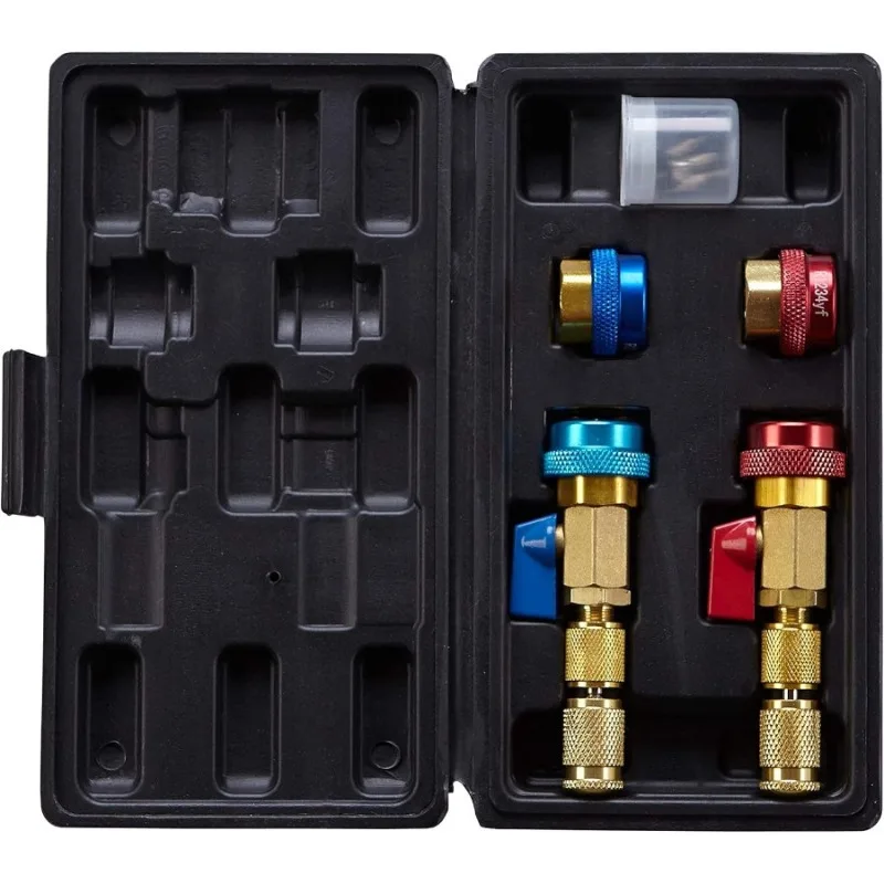 Automotive AC R134A R1234YF Valve Core Remover and Installer Tool Set, for Standard and JRA Valve Core Couplers