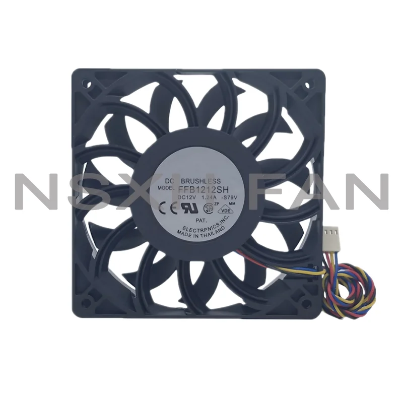 New FFB1212SH 12V 1.24a 12025 12cm Violent High Speed Large Air Volume Fan