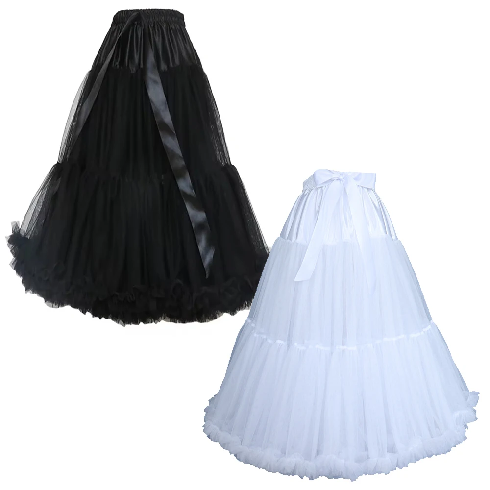 65CM Fashion Puffy Layered Tulle Skirt Fluffy Underskirt Short Petticoat Lolita Cosplay Crinoline Petticoat Dance Prom Dress