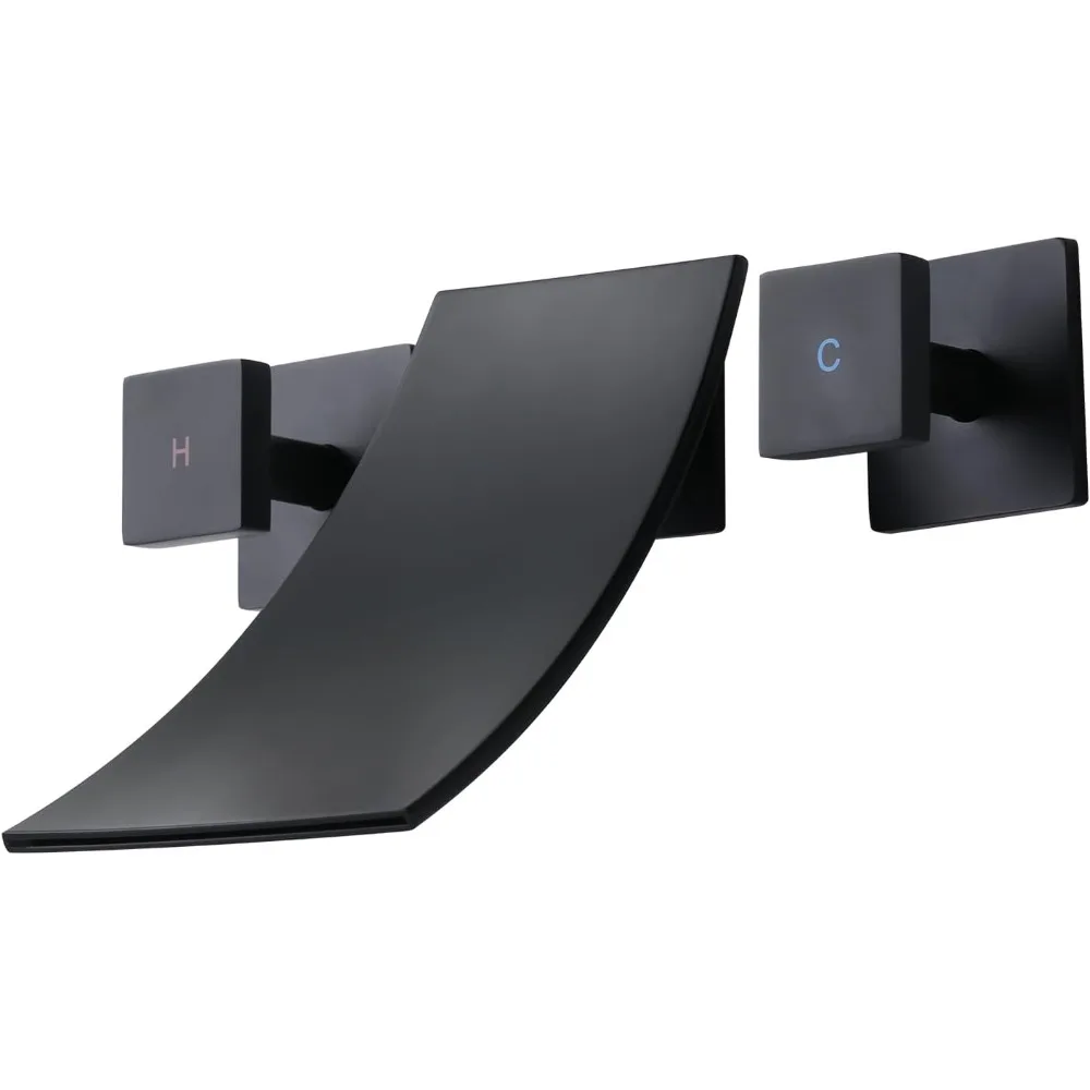 

Wall-Mounted Dual Handle Bathtub Faucet with High Flow for ALEASHA Waterfall Tub Filler