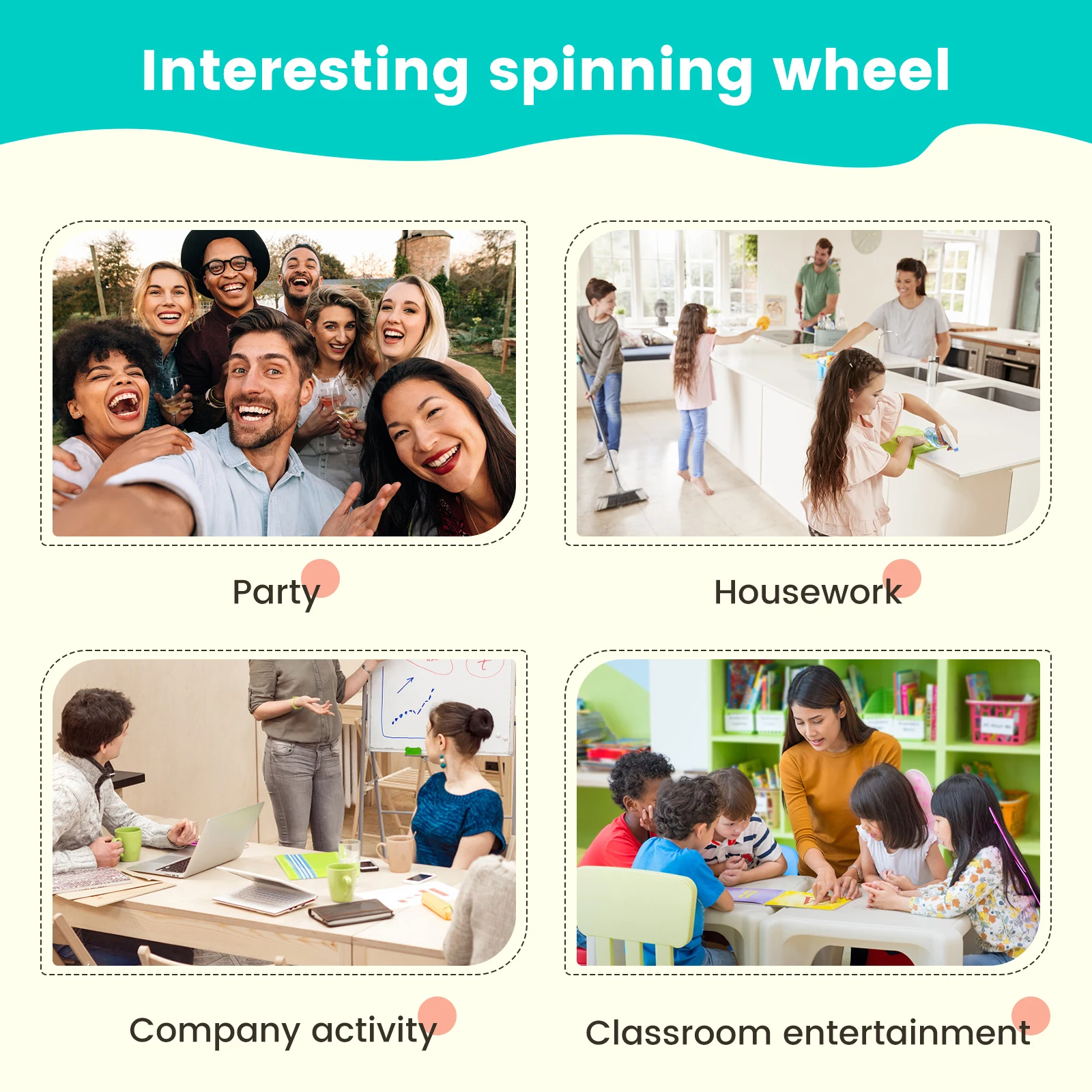 Roue de prix, roue de rotation - Roue de rotation de fortune de table avec support | Doodle Game Colorful Efface Spinner pour la fête, la pendaison de