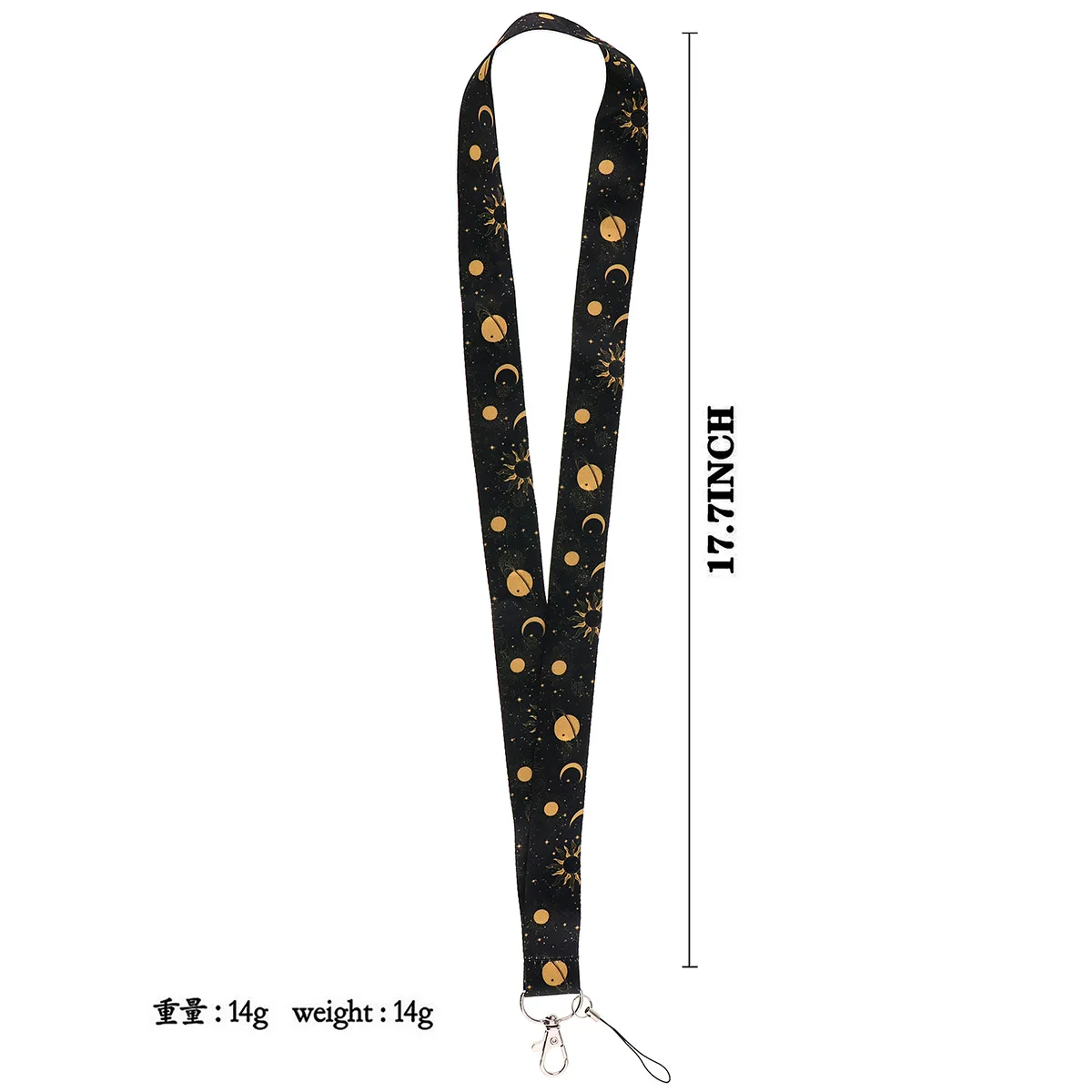 Imagem -04 - Sol e Lua Neck Strap Straps Estrelas Fitas Botões do Telefone Titular do Cartão de Identificação Corda Pendurada Faça Você Mesmo Vintage