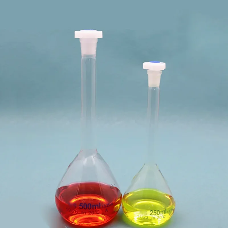 Glass 3.3 volume bottle with plastic stopper transparent fixed volume bottle 5/10/25/50/100/200/250/500/1000ml