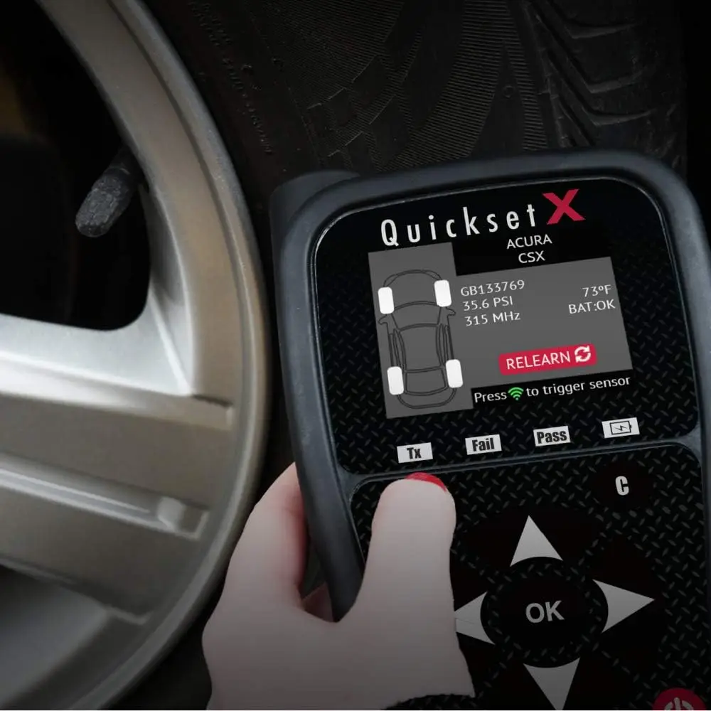 أداة تشخيص ضغط الإطارات QuickSet X لجميع المواسم لميكانيكي إصلاح صيانة السيارات يستخدم قطع غيار وإكسسوارات السيارات