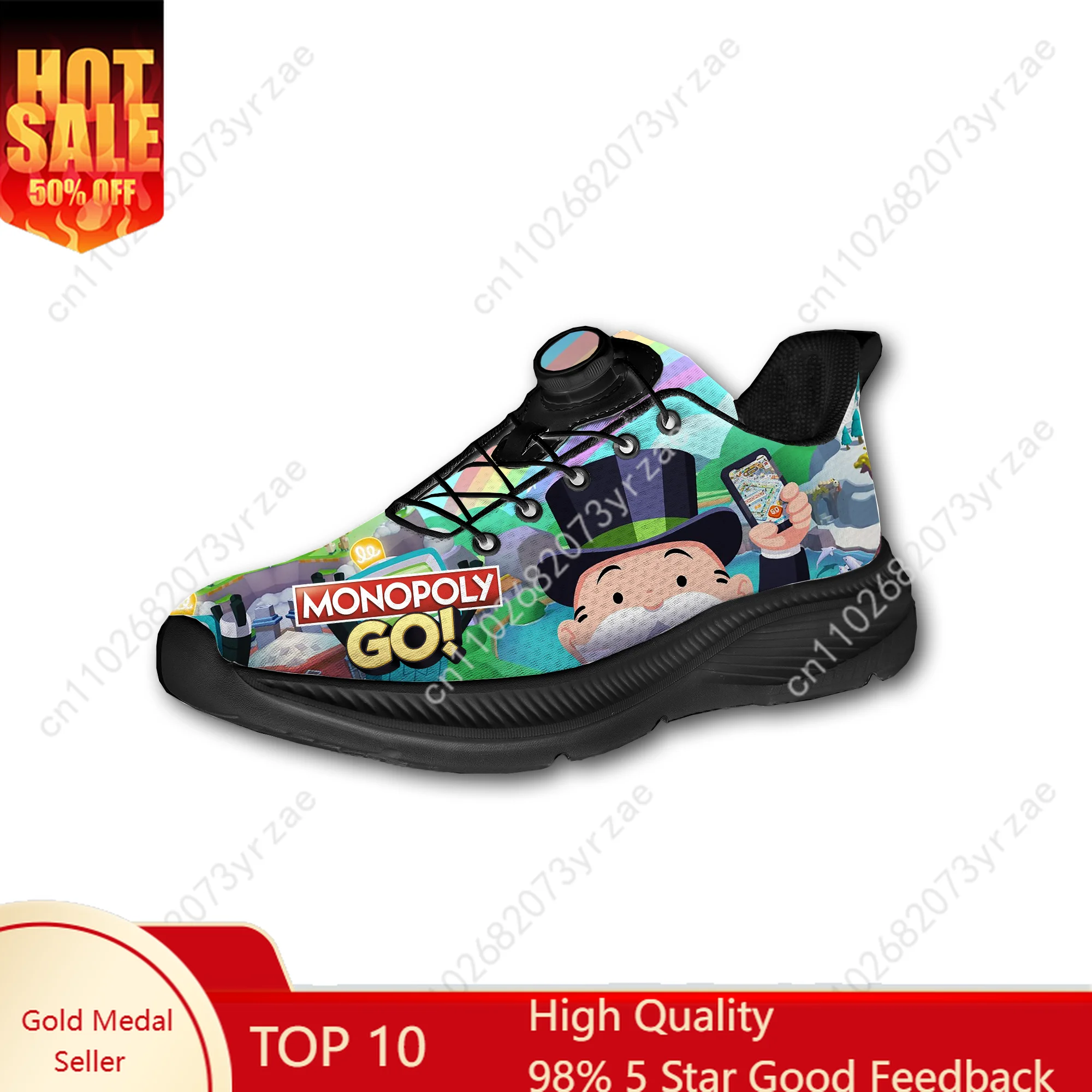 

Кроссовки Monopoly с индивидуальным дизайном для мужчин и женщин, без шнурков, с поворотной застежкой, высококачественные, модные, легкие, спортивные, с возможностью нанесения изображений на заказ
