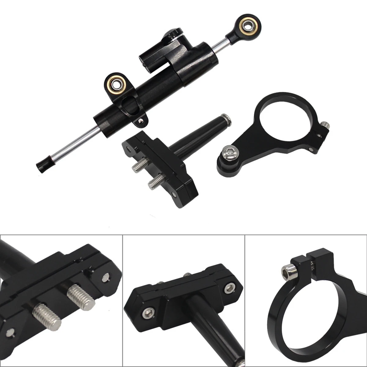 ขายึดโช้คอัพพวงมาลัยมอเตอร์ไซค์ CNC สำหรับ YZF R15 V3 R15 V3 ปี 2017 2018 2019 2020