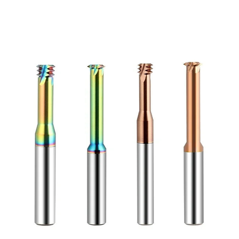 CNC Carbide Single Tooth Thread Milling Cutter 1 3 Full Tooth M1.2 M1.6 M2 M2.5 M3 M4 M5 M6 M8 M10 M12 Thread Milling for Steel