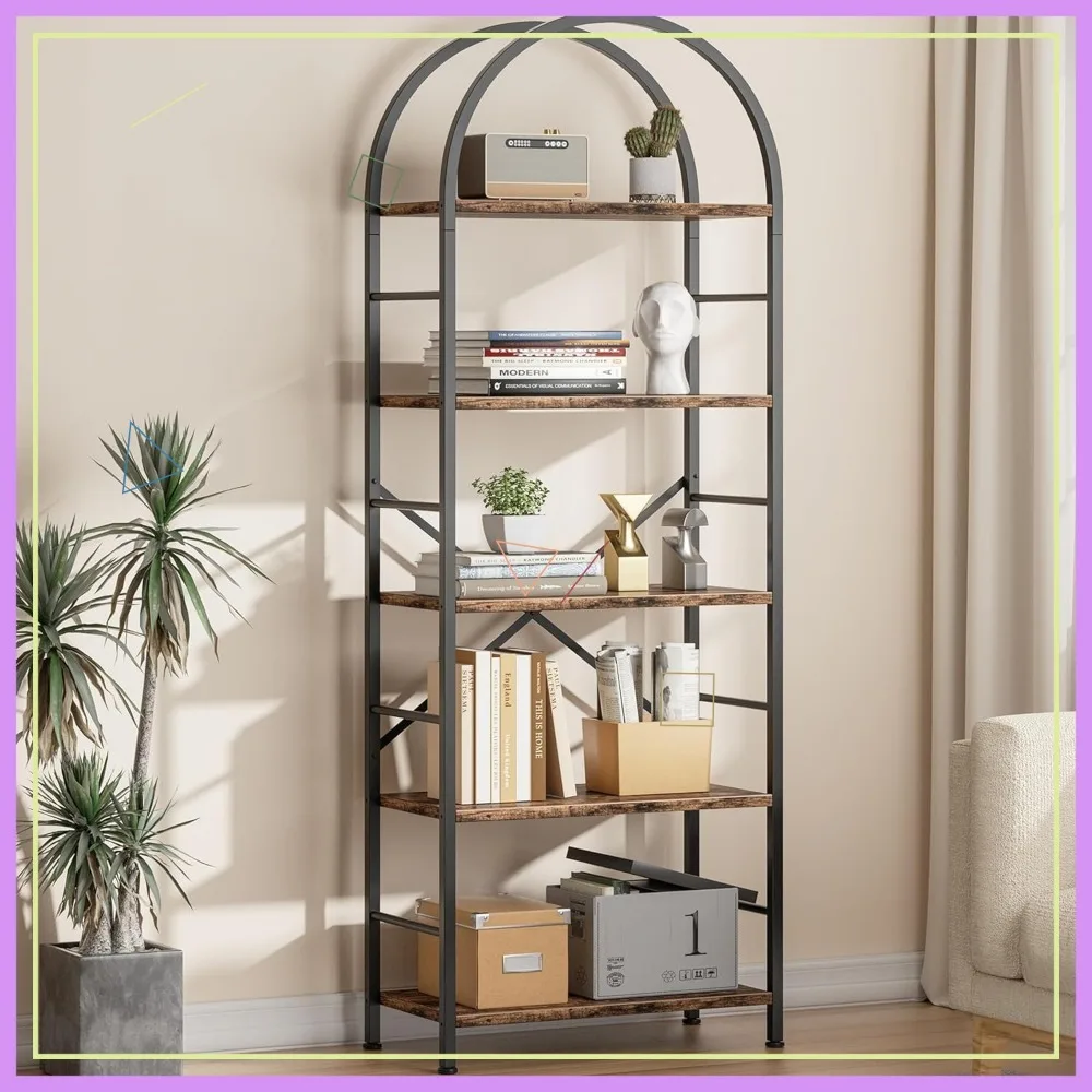 Arched 5-Tier Bookc…