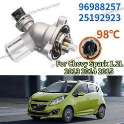 98℃ 96988257 25192923 For 2013 2014 2015 Chevy Spark 1.2L Thermostat Housing Cover Assembly Suit Engine Cooling Systems