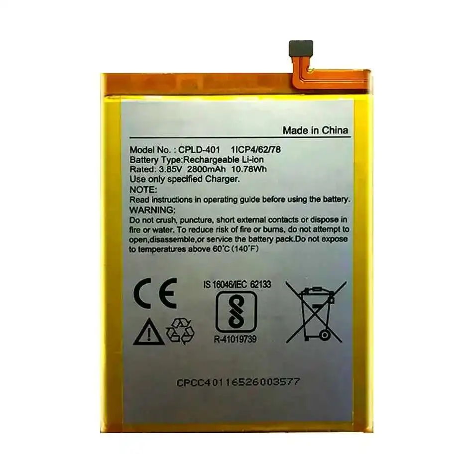 

Легкий аккумулятор мобильного телефона емкостью 2800 мАч для Coolpad Cpld-401 CPLD401