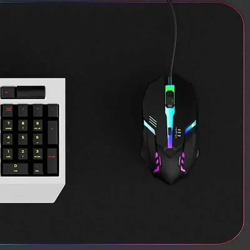 [Latest High-Quality] Ergonomic Gaming Mouse for Desktop and Laptop Computers,4-Button USB RGB Backlit Mouse
