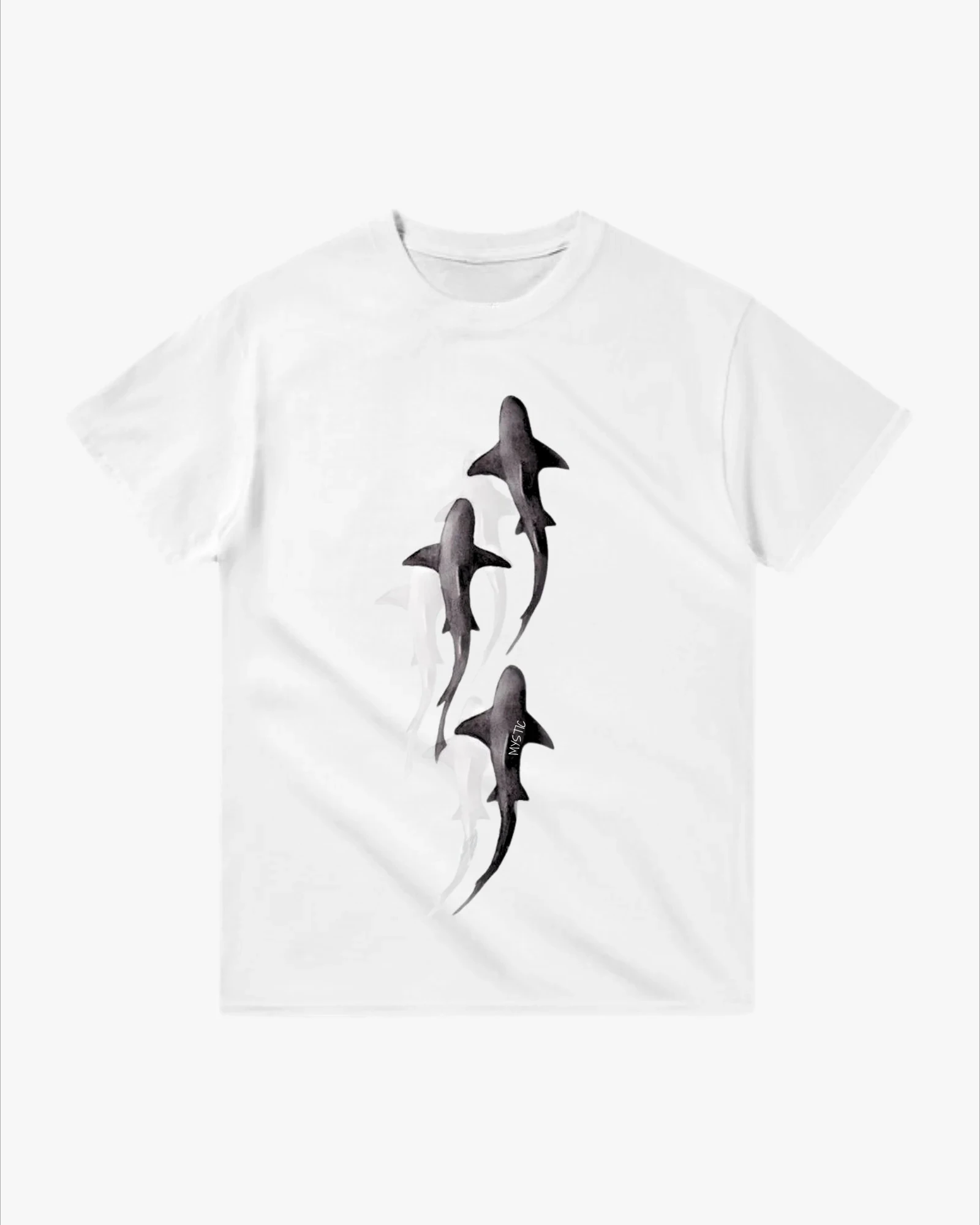 

Shark Attack Clothing, Peripheral Pattern Printing Summer Luxury Brand Cotton Men's and Women's T-Shirts Short Sleeves