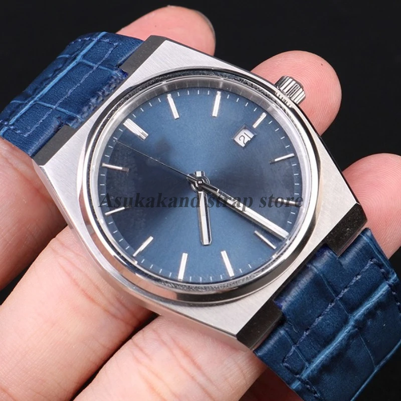 Correa de reloj de cuero genuino para hombre, 12mm, para Tissot 1853 Super Player PRX Series T137.410/T137.407 T137