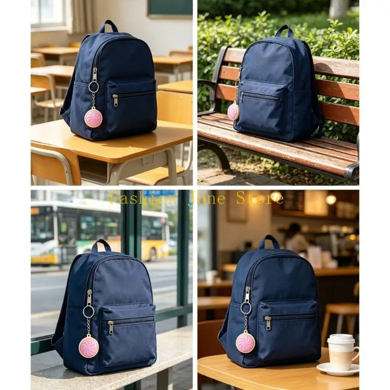 N5KA Dumpling Charm Light Up Soft Squeeze Keychain with PVC Body, Metal Ring and Daily Carry Appeal for Desk Area Use