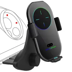 15W Magnetic Wireless Car Charger CD Slot Phone Holder for iPhone Car Charger Fast Charging Smart Mount