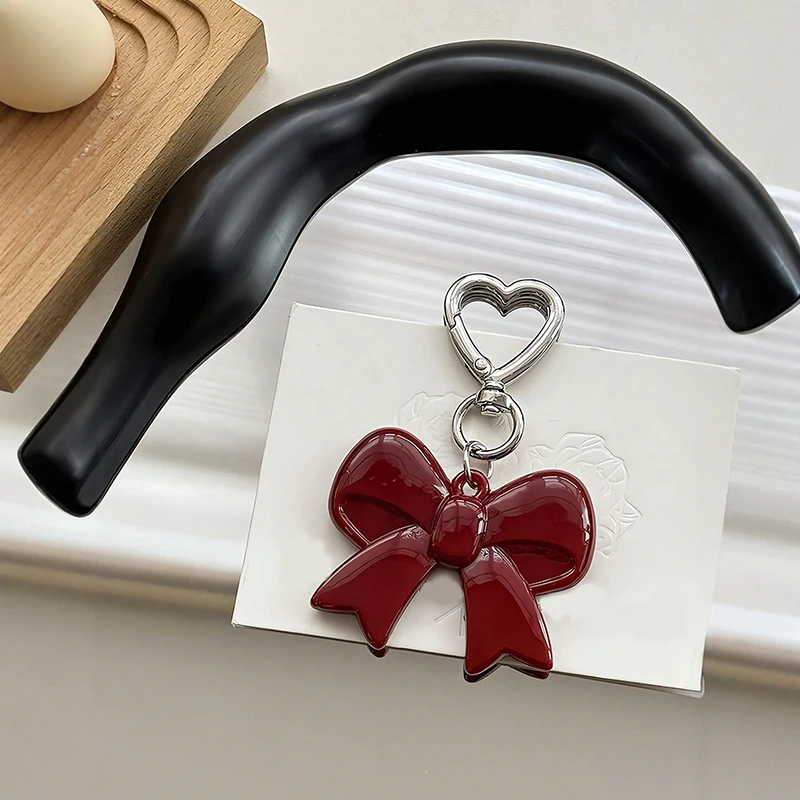 Acrylic Bow Tie Keychains Advanced Temperament Pendant Couple Friend Backpack Car Keychain for Gift