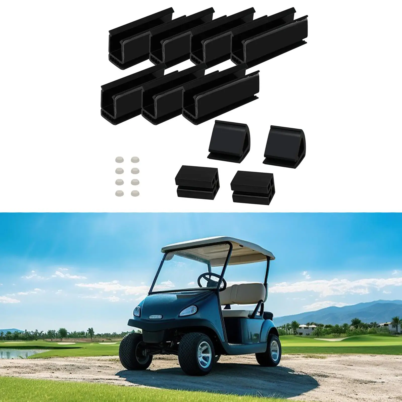 

Golf Cart Windshield Sash Clip Spare Parts Sturdy Golf Club Car Accessories Windshield Sash Fixing Clamp for Club Car DS