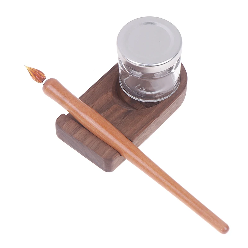 

Новая деревянная ручка-стилус со стеклянным наконечником для рисования, письма, комиксов, иллюстраций/акварели, художественные принадлежности