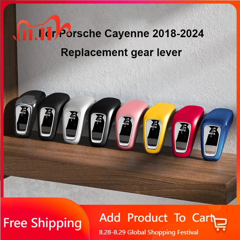 

Внутренние наклейки для Porsche Cayenne 9YA 2018 2019 2020 2021 2022 2023, автомобильный цветной рычаг переключения передач, замена ручки переключения передач Inte