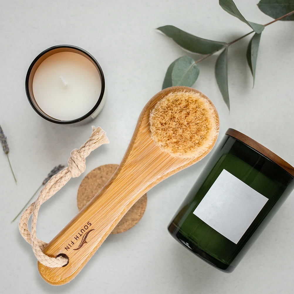 Facial Cleaning Brush Horsehair Bamboo Handle Face Wash Deep Exfoliating Brush Face Brush Massage Brush Beauty Skin Care Tools