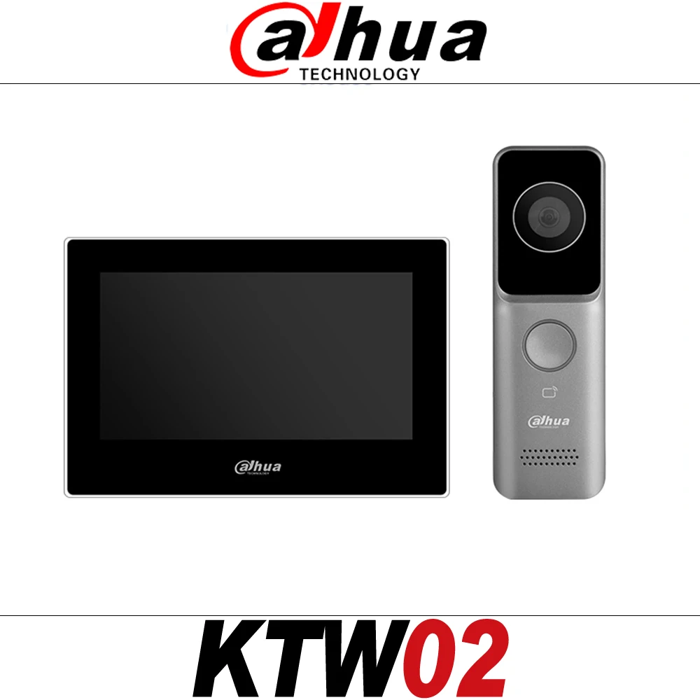 Dahua Original Intercom Kit KTW02 Wi-Fi Villa Security Protection Door Station& IP Indoor Monitor VTO2311R-WP&VTH2621G-WP IP65