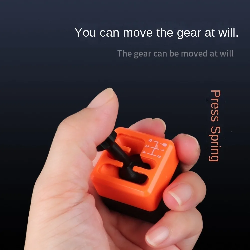 Finger Toy Decompression Toy Carrot Gear Handle Manual Gear Shifter Transmission Keychain Toy Fidget Keychain
