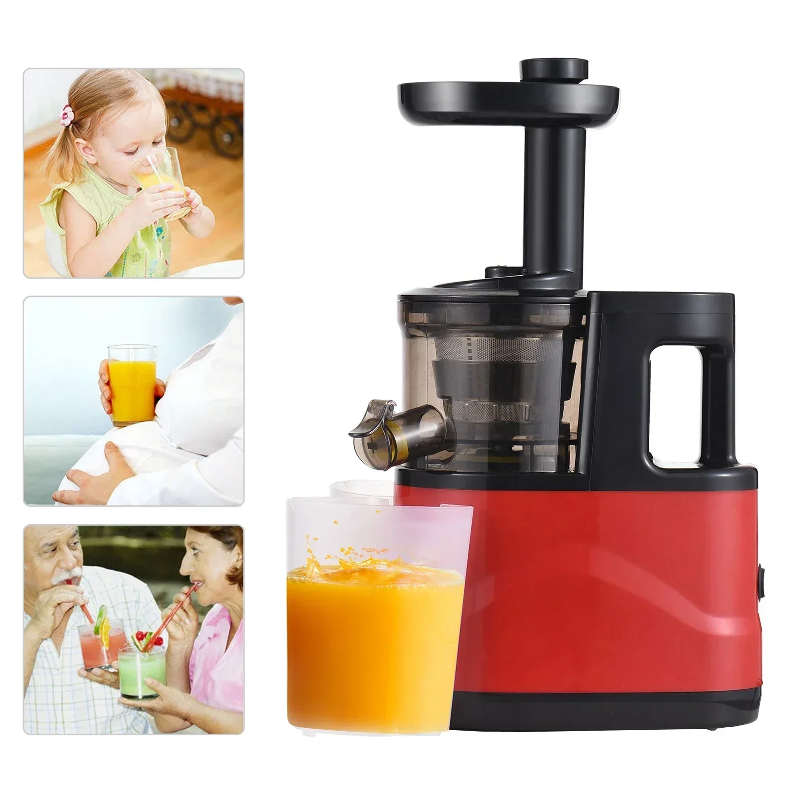 Juicer Machines Slow Masticating Juicer Extractor Cold Press Juicer Easy to Clean Brush Quiet Motor for Vegetables Fruits