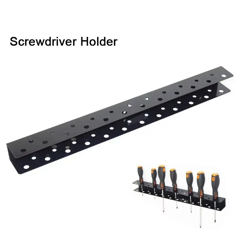 1PC Screw Storage Box Wall Mounted Heavy Duty Screwdriver Storage Rack Storage Box Screwdriver Rack Tools Rack Pliers Bracket To