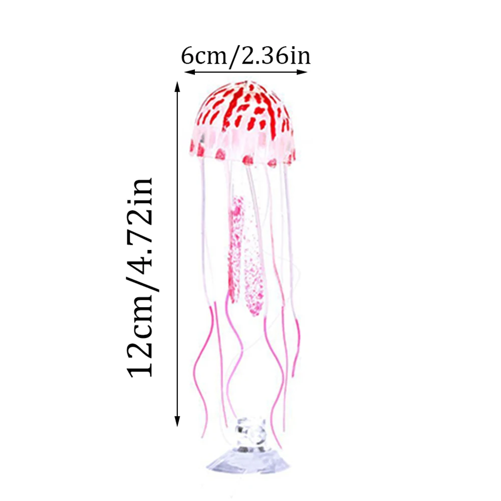 1PC Fish Tank Landscape Simulation Jellyfish Decoration Silicone