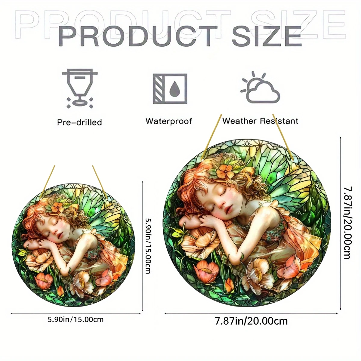 Enchanting Elf Fairy Acrylic Sun Catcher Window Door Display, Seasonal Summer Decor - for Home, Bar, for Daily Christmas Decor