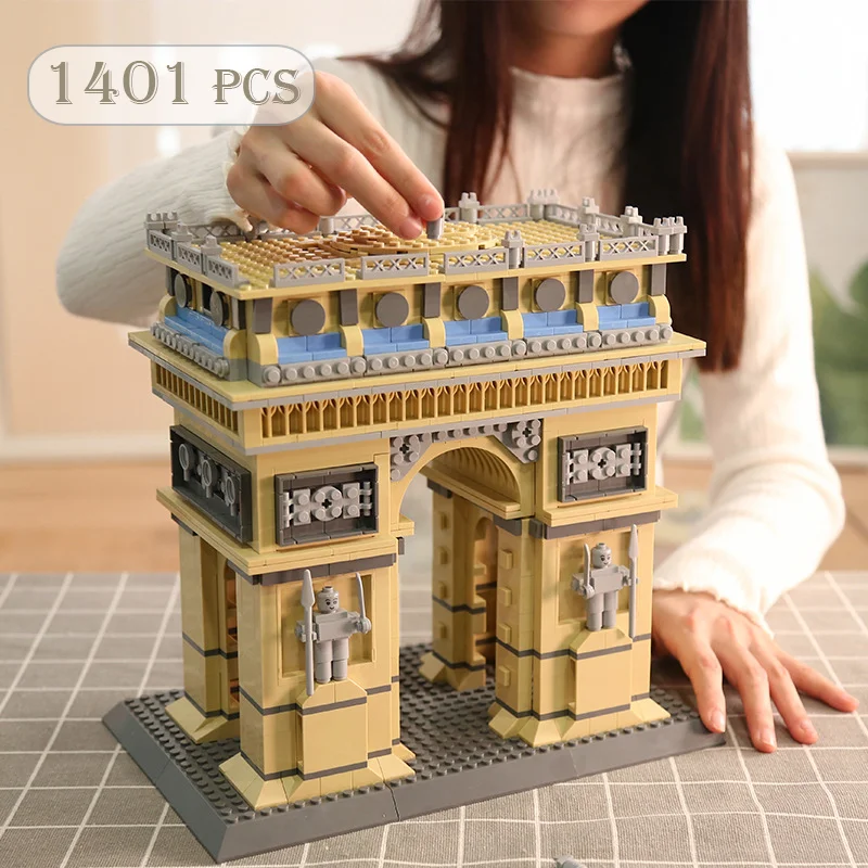 Korea-sungnyemun World Famous Building Blocks Architecture Series Namdaemun toys Model Cathédrale Notre Dame de Paris