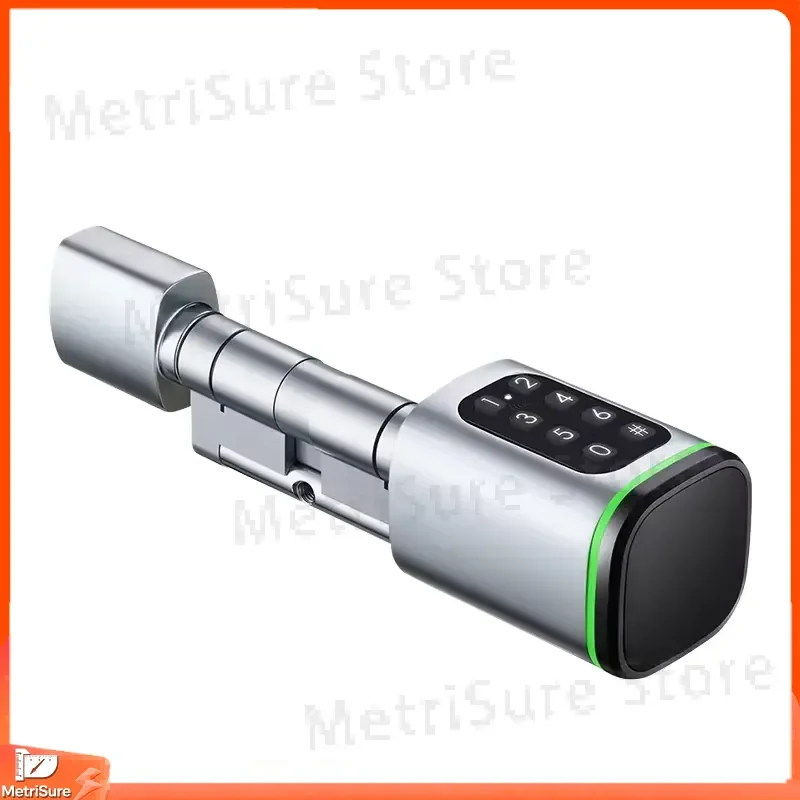 Socket Lock Digital Keypad BLE Smart Lock Cylinder for Door Security Tuya APP Control Cloud Anti-Privacy Code
