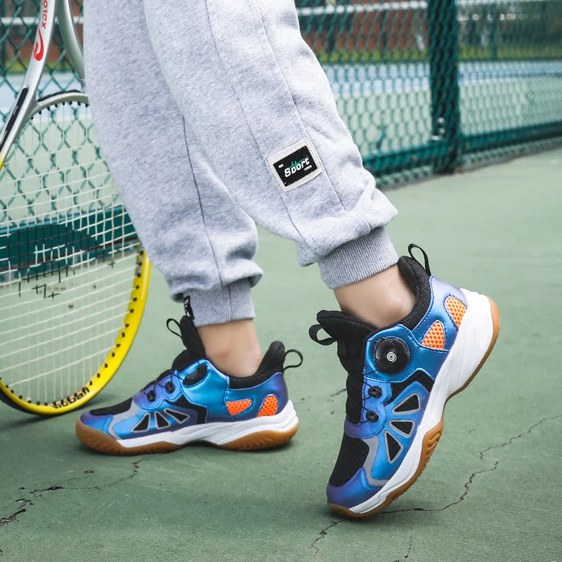 New professional children's tennis shoes non-slip badminton shoes small and medium children light training table tennis shoes