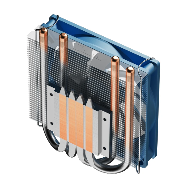 Jonsbo HP400S CPU Cooler 4Heatpips Down Pressure Air Cooling Radiator 90mm 4Pin PWM Fan 1700 AM5 ITX Small Case Processor Cooler