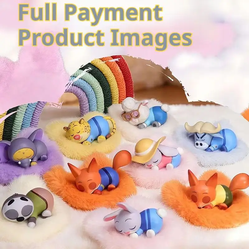 

Zootopia 2 Nick Judy 5 см ПВХ слепая коробка игрушка лежать к отдыху с ковриком Таинственный коллекционный подарок для фестиваля Модная слепая коробка