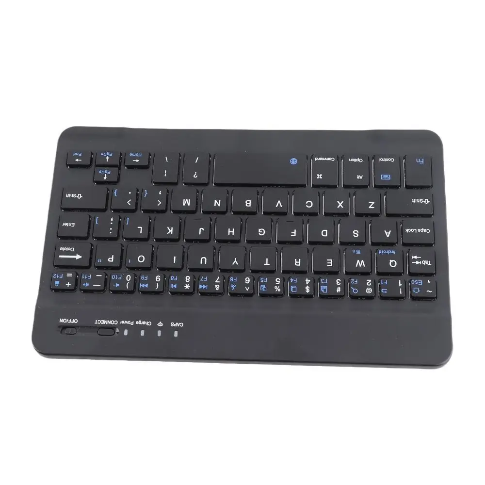 Portable Black Bluetooth Keyboard 7 inch Rechargeable Tablet Computer Keyboard Wireless Phone Keyboard