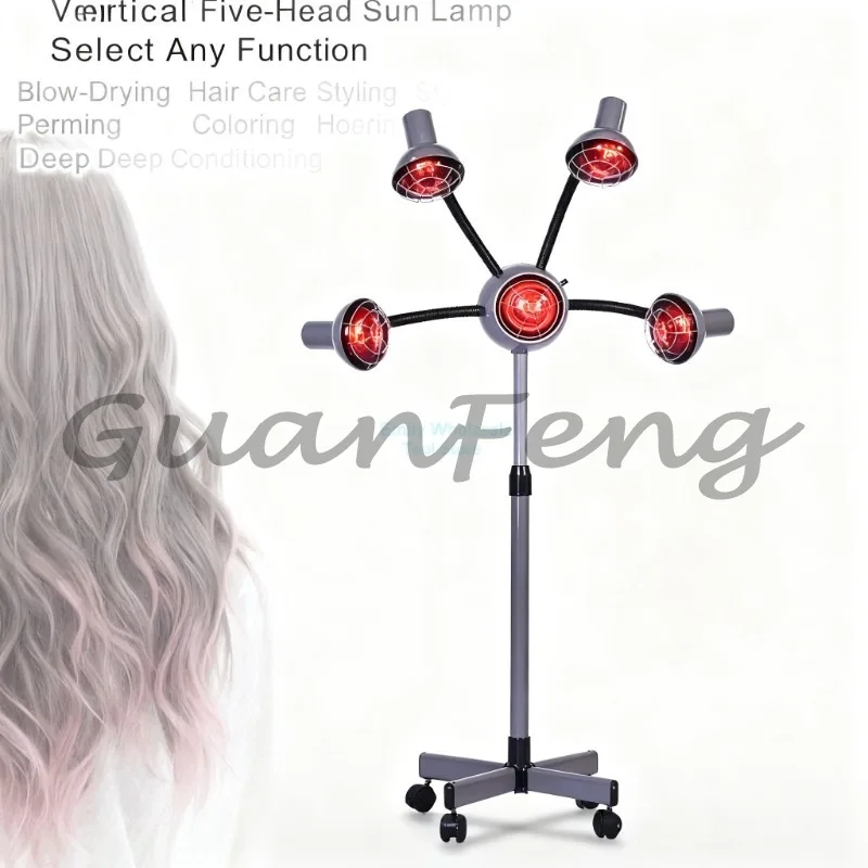 5-Head Infrared Hair Heating Lamp, Salon Heating Processor, for Perm, Styling, Styling and Drying Hair Care Work