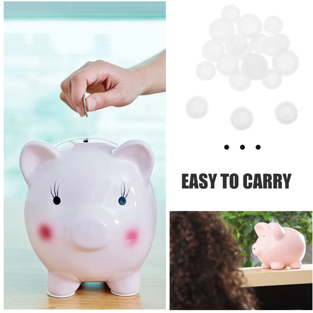 

30 шт. круглых резиновых заглушек для копилок, сменные пробки для дна денежного ящика, герметичные, прочные, многоразовые заглушки для отверстий в дне копилки