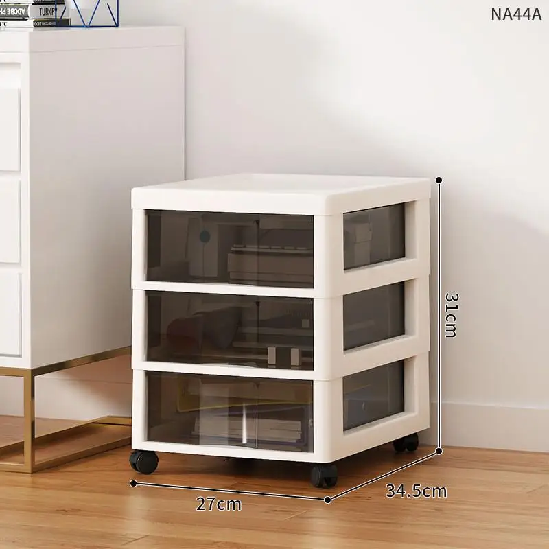 Multi-tiered Plastic Under Desk Rack, Office Storage Organizer Trolley, Makeup Cabinet Drawer, File Box Shelf for Home Work Plus